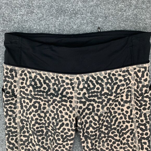 Lululemon Pace Rival Crop Leggings Womens 6 Animal Print Stretch Waist Active - Picture 4 of 15